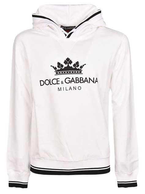 dolce gabbana white sweater|dolce and gabbana crown hoodie.